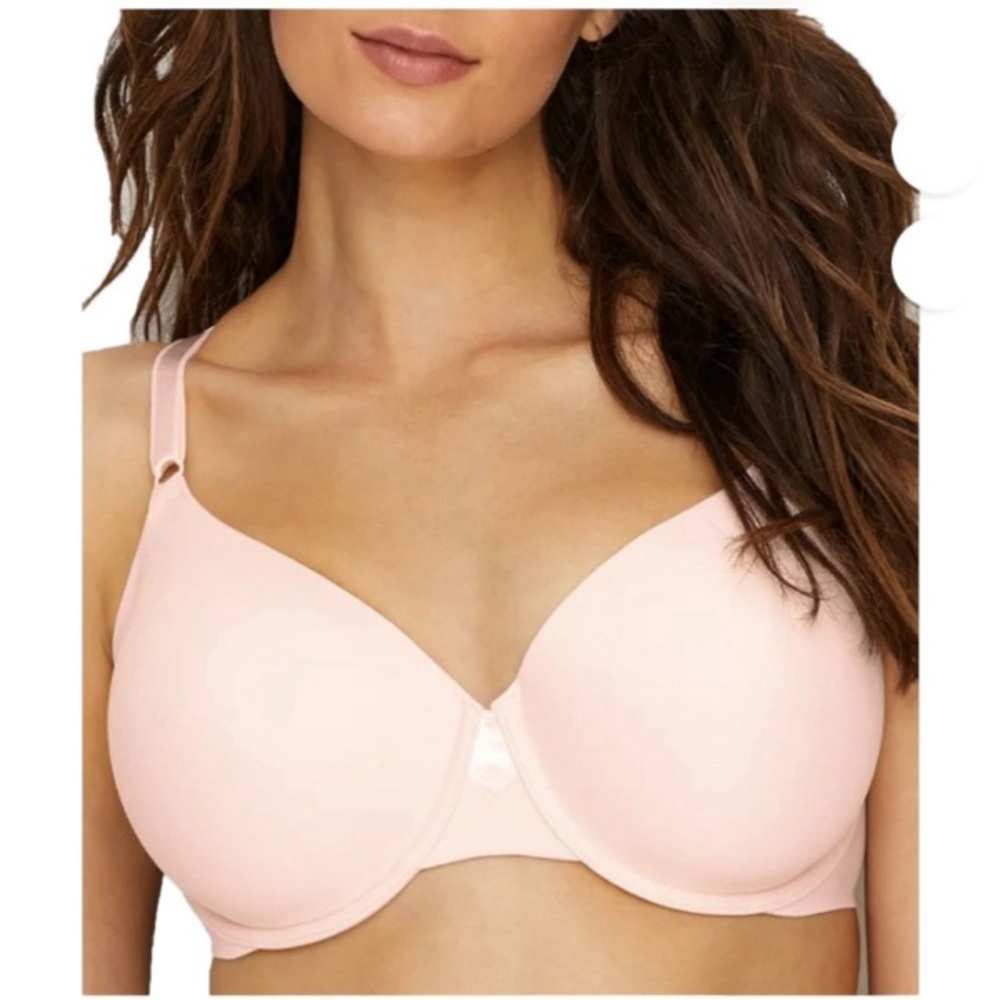 NWT Olga by Warners No Side Effects Underwire Bra Rosewater Pink 44DD